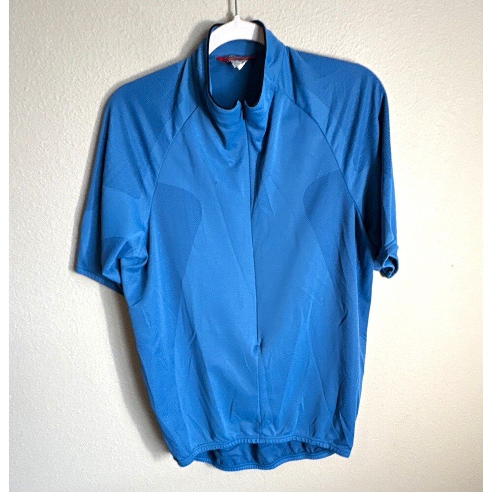 Pearl Izumi Men's Cycling Jersey XL Blue Solid Full Zip Pockets Polyester
